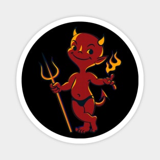 Lowbrow Impish Little Devil Magnet